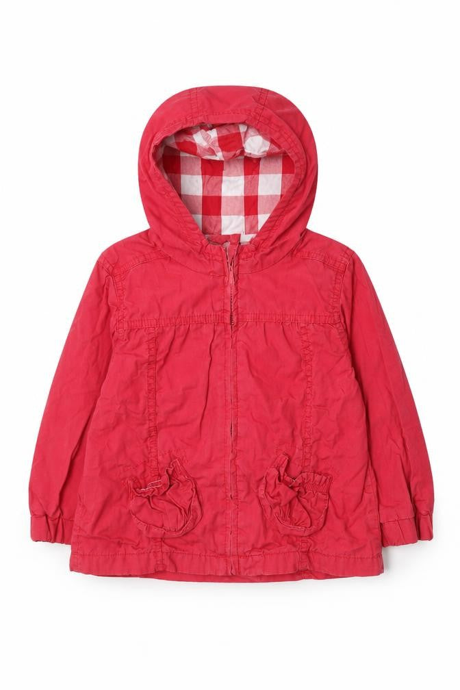 Next Girls Red   Basic Coat Coat Size 2-3 Years