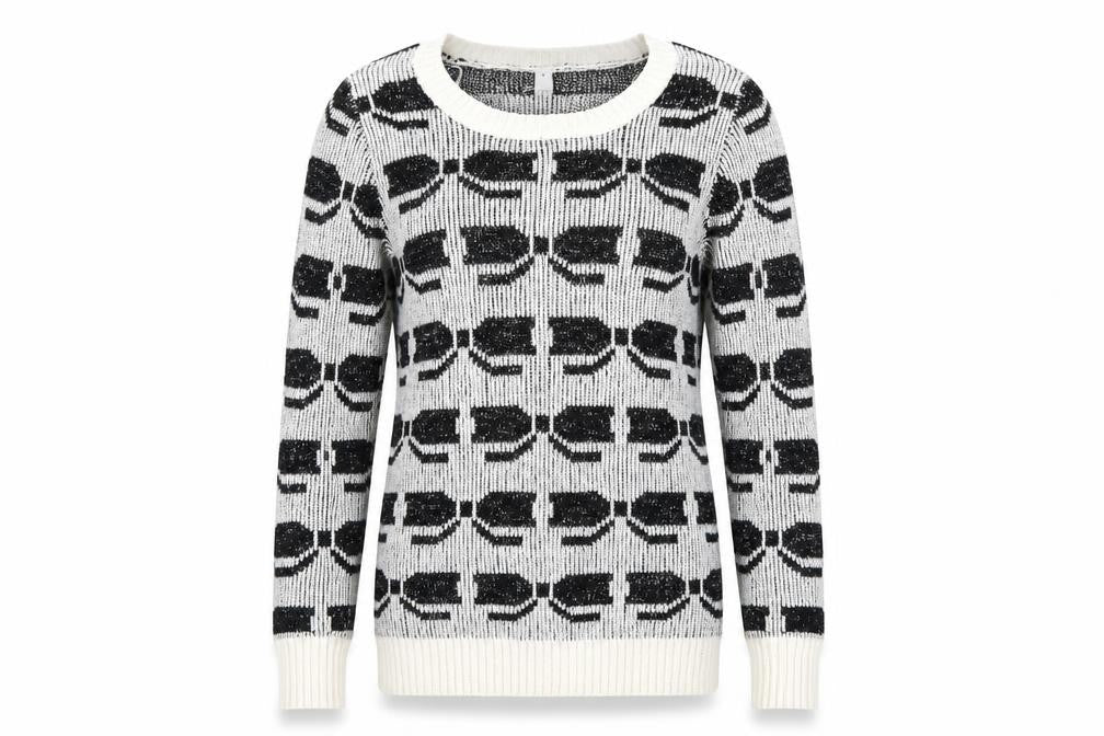 Debenhams Womens Black Geometric  Pullover Jumper Size 10