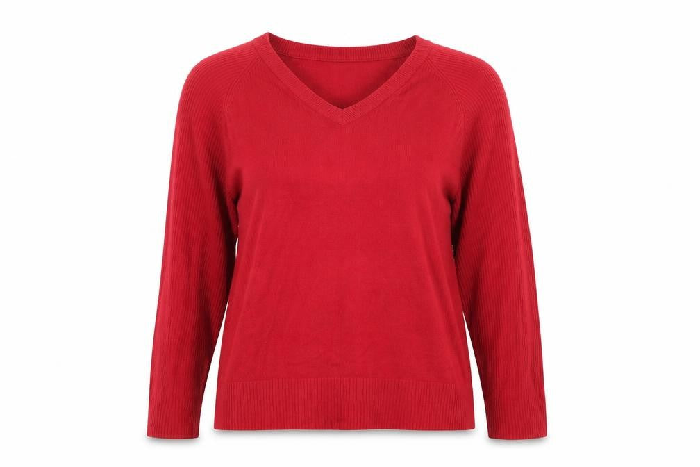 Janique Womens Red   Pullover Jumper Size 16