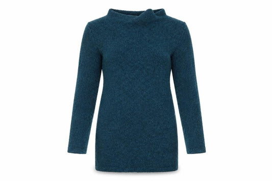 Front view of Bon Prix women’s green jumper dress, size S
