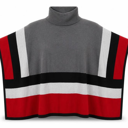 Cruz Womens Red Striped  Cape Jumper Size S