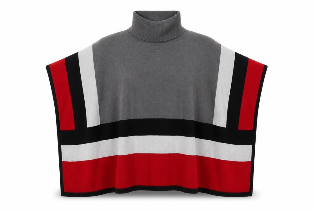 Cruz Womens Red Striped  Cape Jumper Size S
