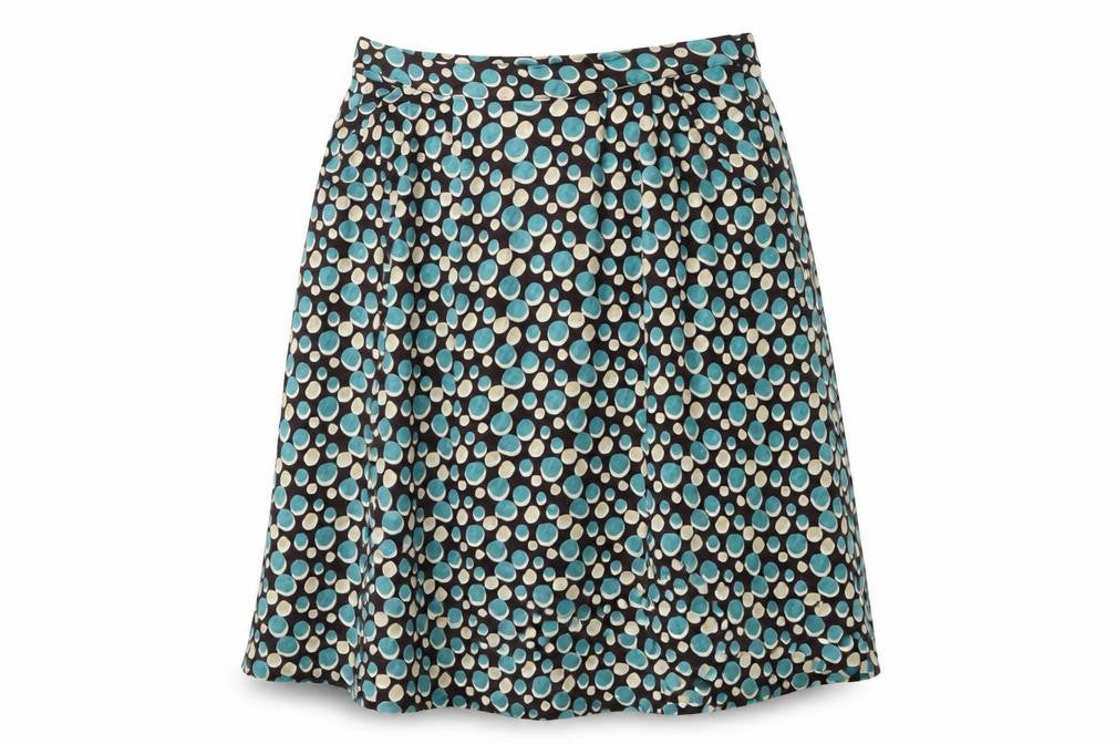 pretty vacant Womens Brown Polka Dot  Flare Skirt