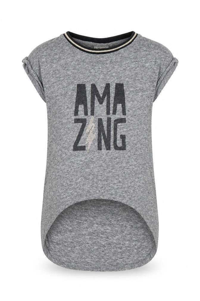 NEXT Girls Grey  Rayon Basic T-Shirt Size 8 Years
