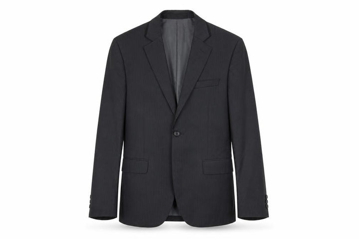 Marks & Spencer Mens Grey Striped Rayon Jacket Suit Jacket Size 34
