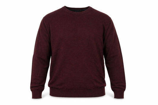 Front view of Burton men’s red knit jumper, size XL