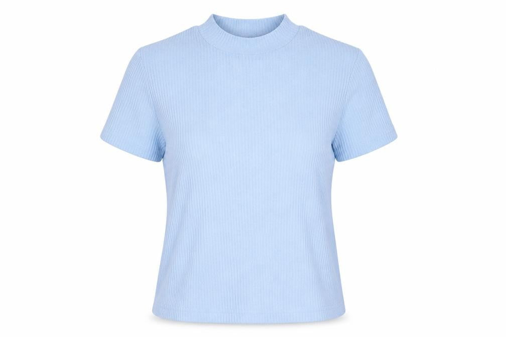DASH Womens Blue  Jersey Basic T-Shirt Size 14