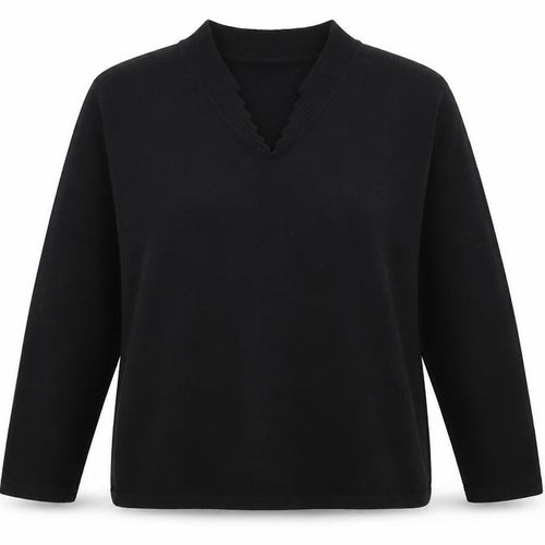 Poppy Womens Black   Pullover Jumper Size 16