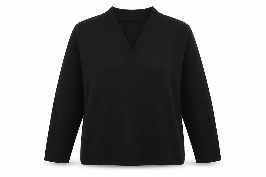 Poppy Womens Black   Pullover Jumper Size 16