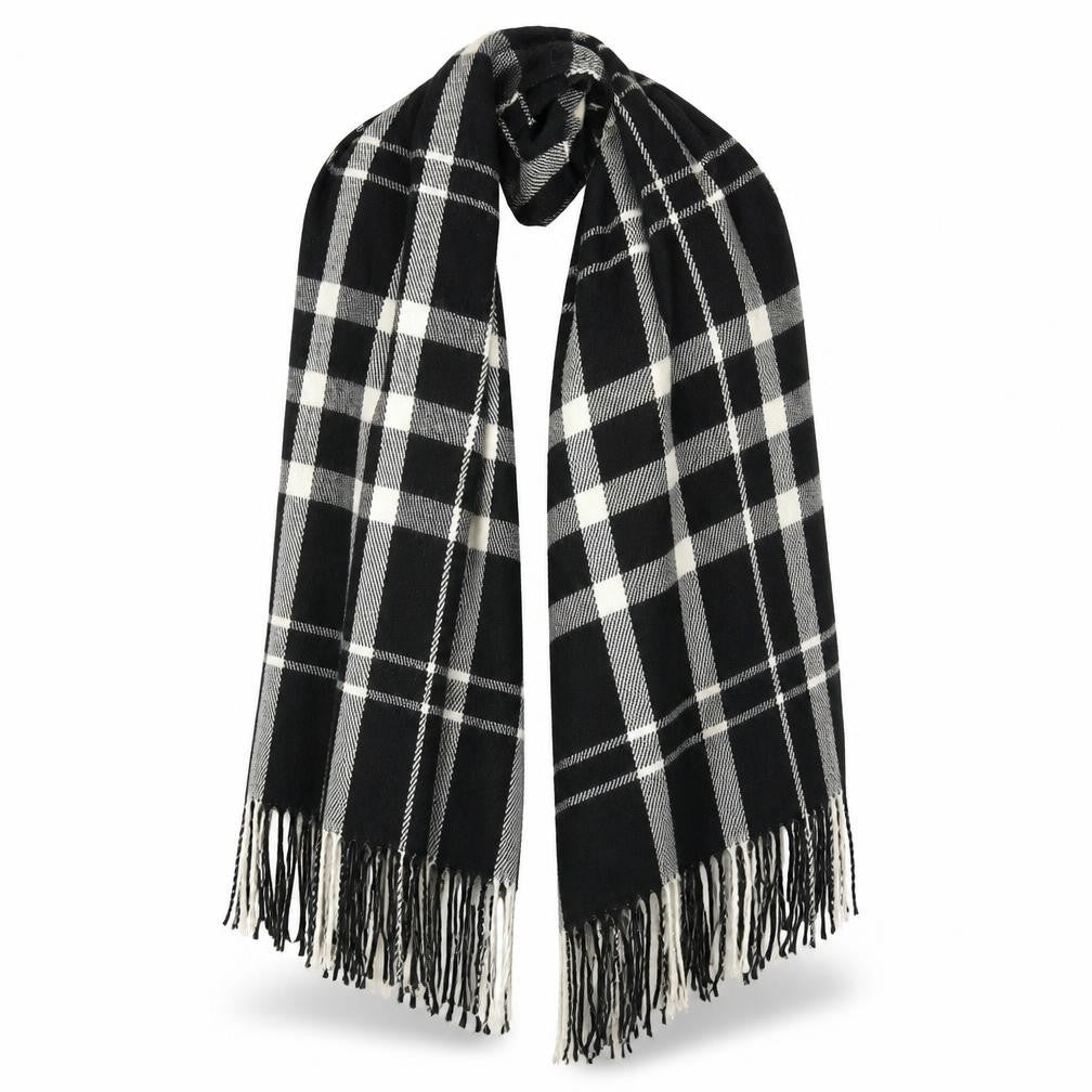 Preworn  Black Check   Shawl/Wrap