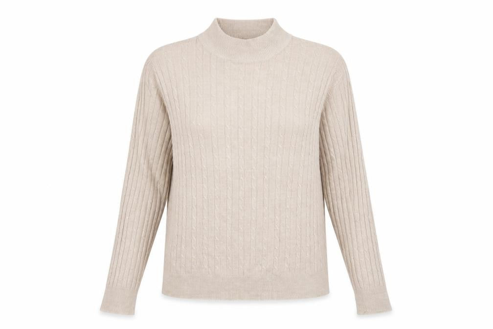 Marks and Spencer Womens Beige  Knit Pullover Jumper Size 8