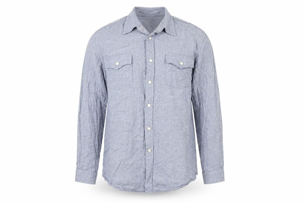 Mossimo Mens Blue    Button-Up Size L
