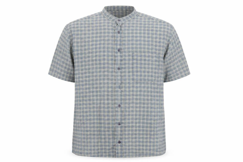 Stone River Mens Blue Check   Button-Up Size XL