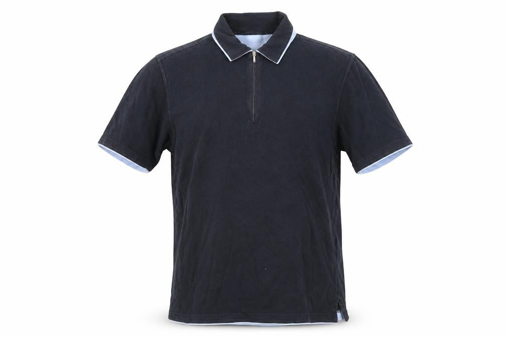 Front view of Next men’s blue polo, size M
