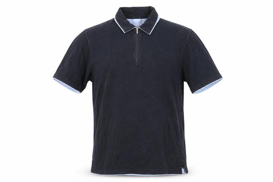 Front view of Next men’s blue polo, size M