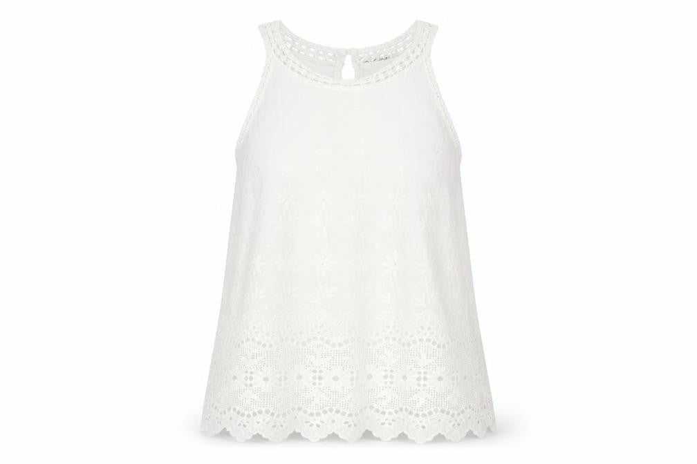 Miss Selfridge Womens White   Basic Tank Size 12