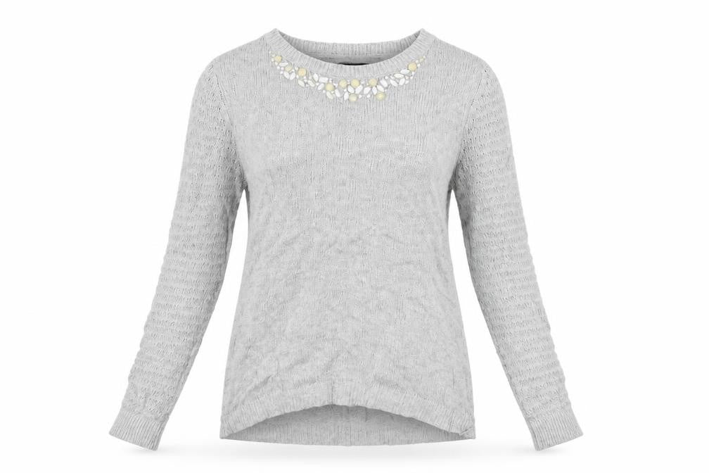 Dorothy Perkins Womens Grey   Pullover Jumper Size 10