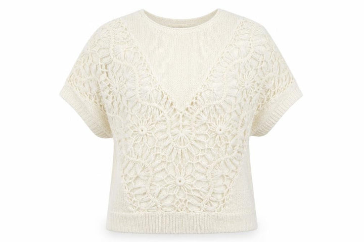 George Womens Beige Floral Knit Pullover Jumper Size M - open front