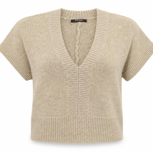 Strand Womens Beige  Knit Pullover Jumper Size M