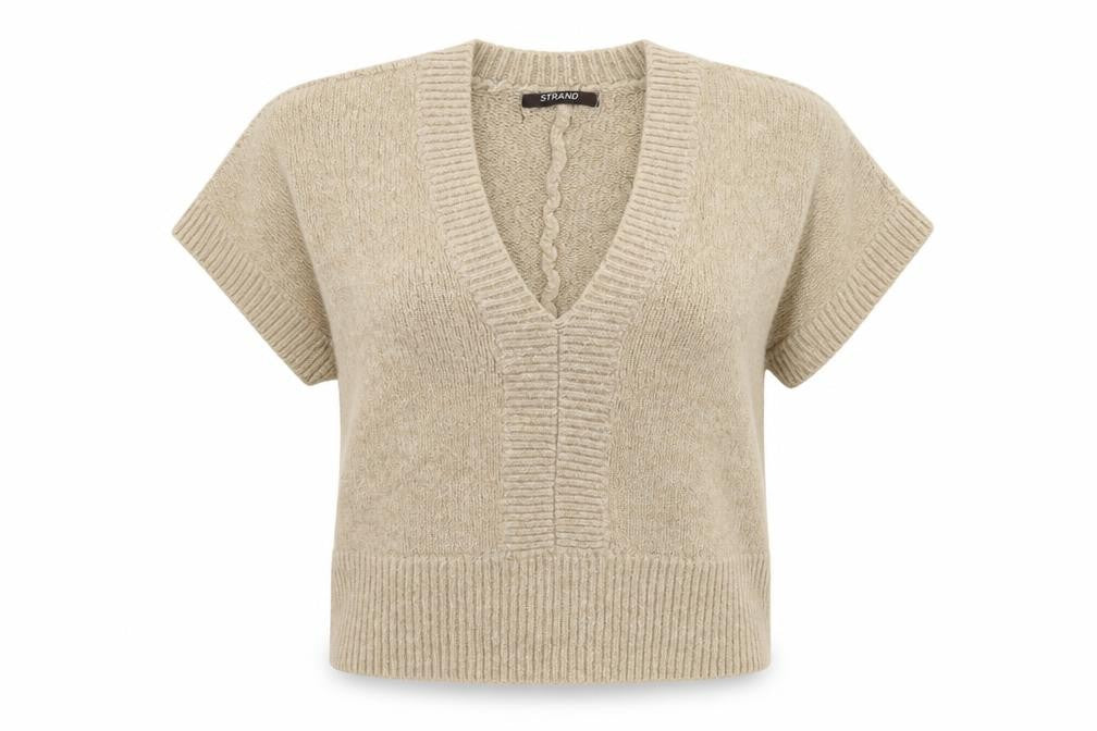 Strand Womens Beige  Knit Pullover Jumper Size M