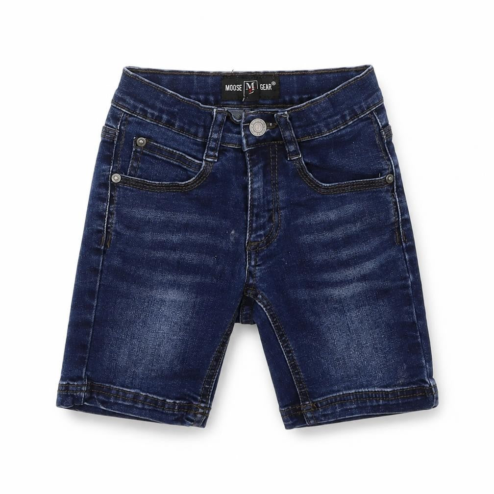moose gear Boys Blue  Denim Chino Shorts Size 2 Years