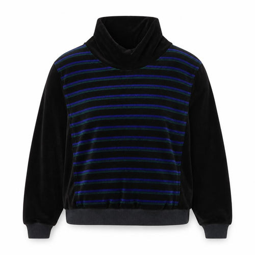 BHS Womens Black Striped  Pullover Sweatshirt Size 14