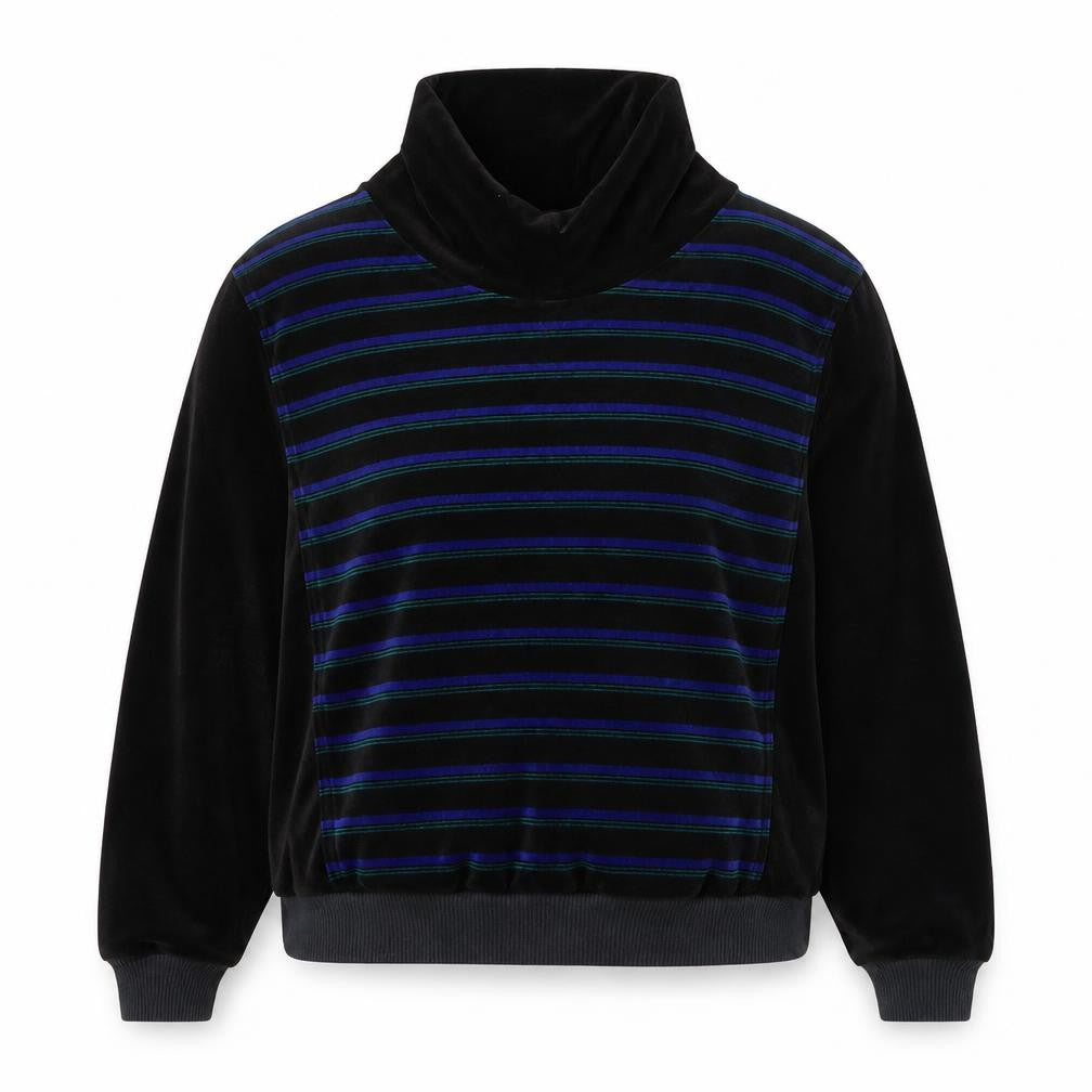 BHS Womens Black Striped  Pullover Sweatshirt Size 14