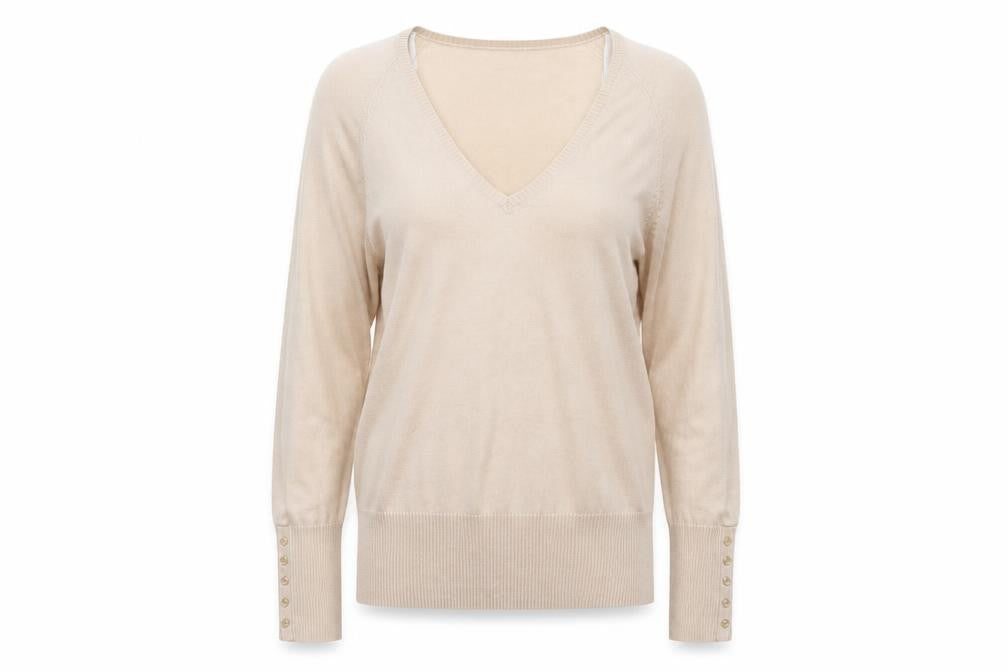 Preworn Womens Beige   Pullover Sweatshirt Size 18