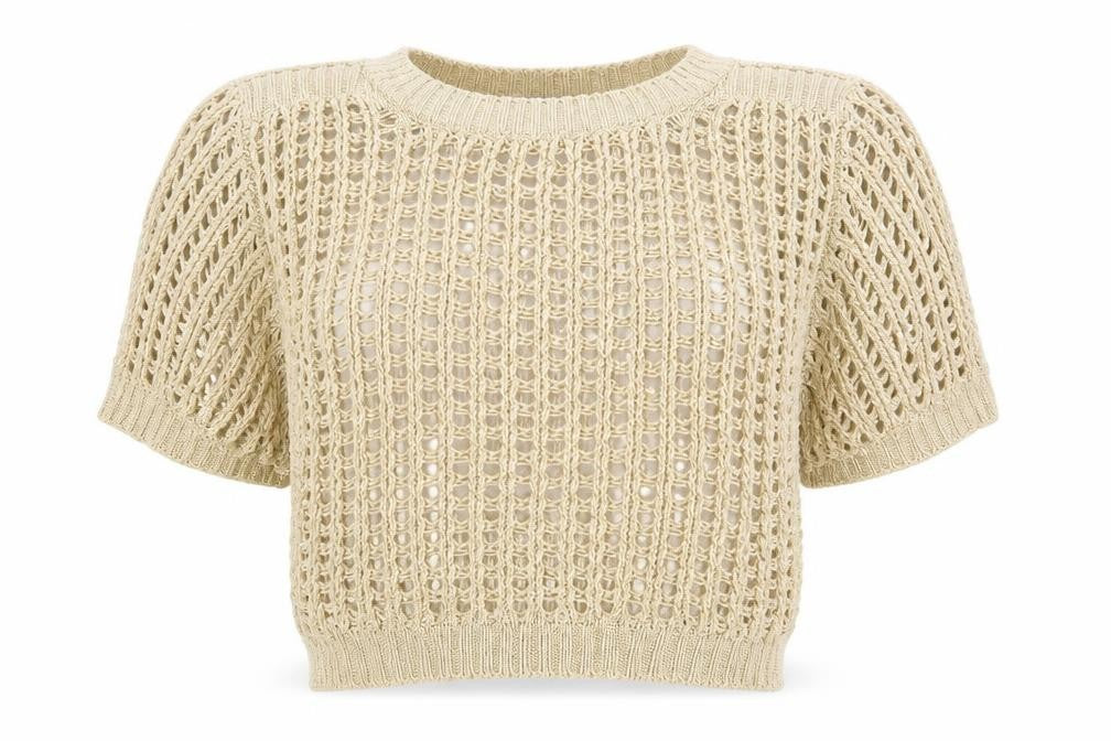 Et Vous Womens Beige  Knit Pullover Jumper Size 16