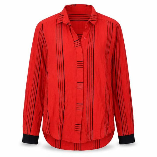 Preworn Womens Red   Basic Blouse Size 8