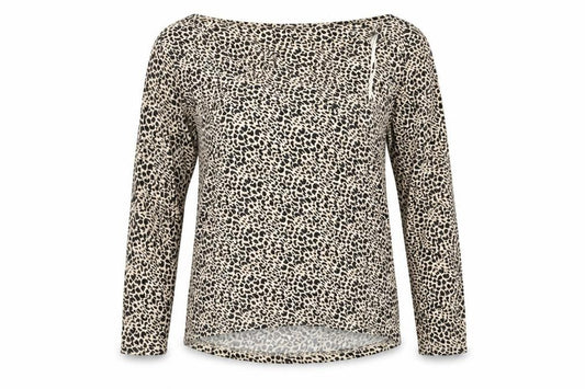 Front view of Principles women’s multicoloured animal print basic blouse, size UK 10