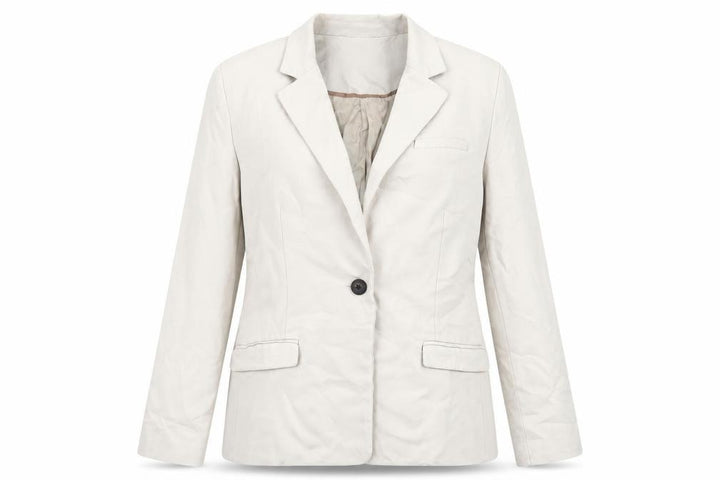 Mango Womens Beige Jacket Blazer Size 14