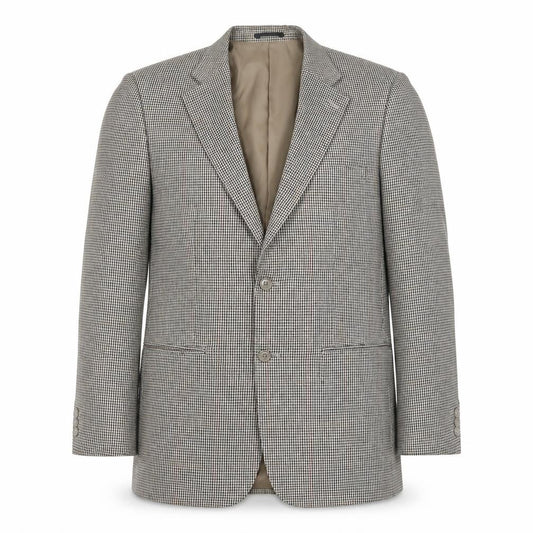Front view of Carabou men’s brown jacket suit jacket, size 42