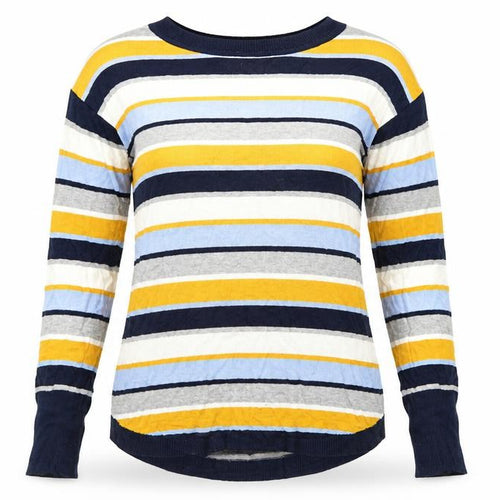 Le Bon Marché Womens Blue Striped  Pullover Jumper Size 12