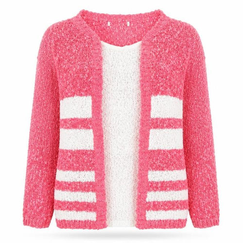 Preworn Womens Pink Striped  Pullover Jumper Size S