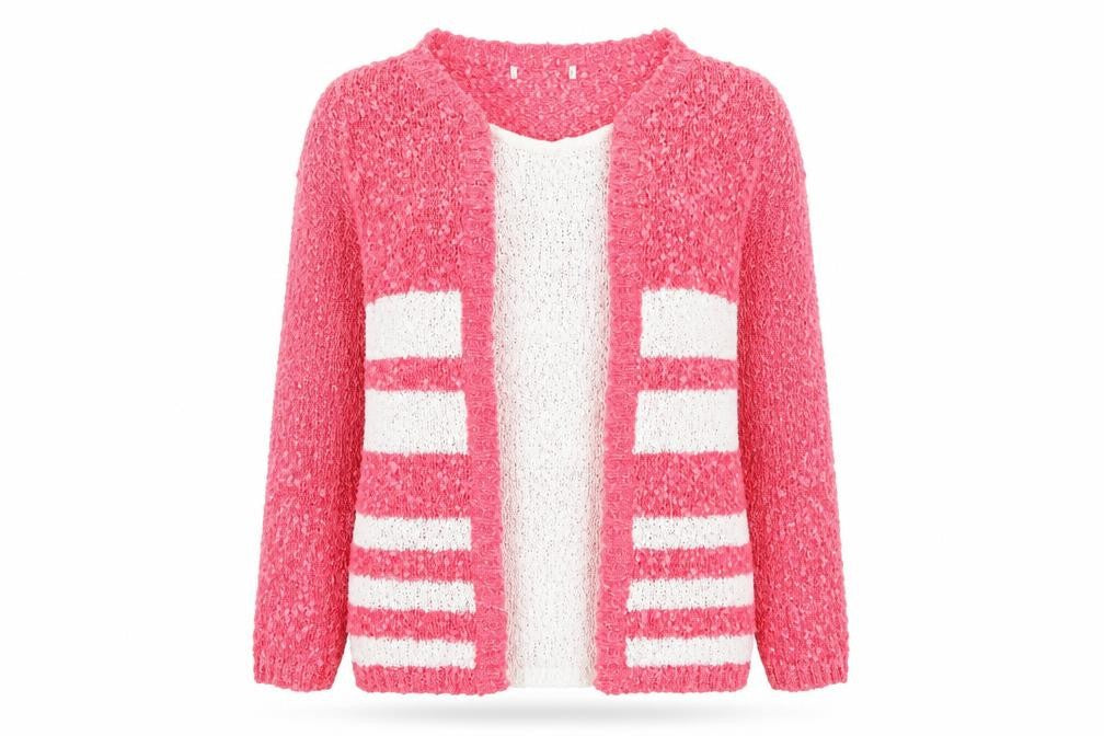 Preworn Womens Pink Striped  Pullover Jumper Size S
