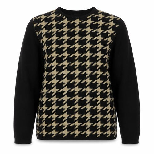 Classics Womens Black Geometric  Pullover Jumper Size 12