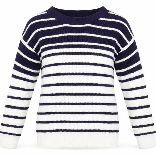 Studio Womens Blue Striped  Pullover Jumper Size 8