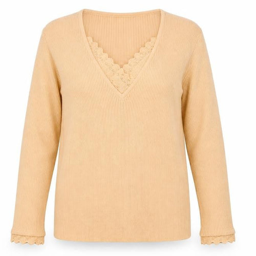 LUCIA Womens Orange  Knit Pullover Jumper Size 16