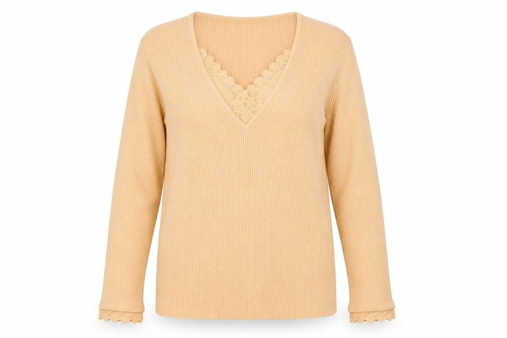 LUCIA Womens Orange  Knit Pullover Jumper Size 16