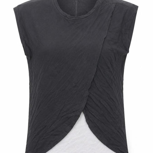Preworn Womens Grey  Jersey Basic T-Shirt Size L