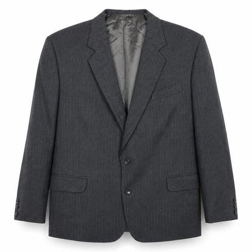 Preworn Mens Blue Striped Rayon Jacket Suit Jacket Size 40