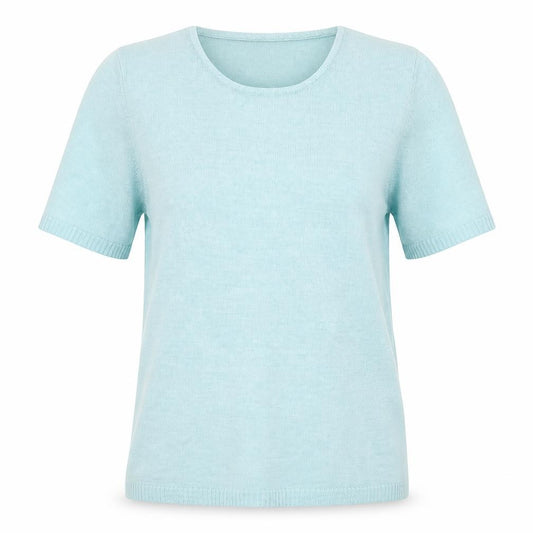 Front view of Papaya women’s blue jumper, size UK 12