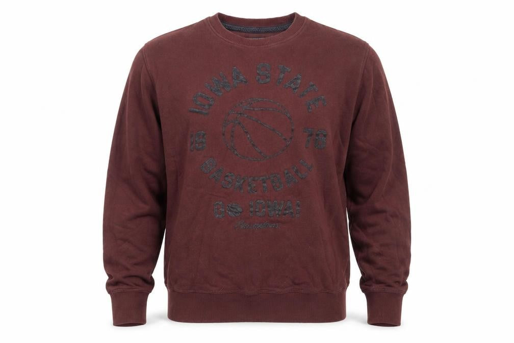 F&F Mens Brown  Jersey Pullover Sweatshirt Size M  - Iowa State