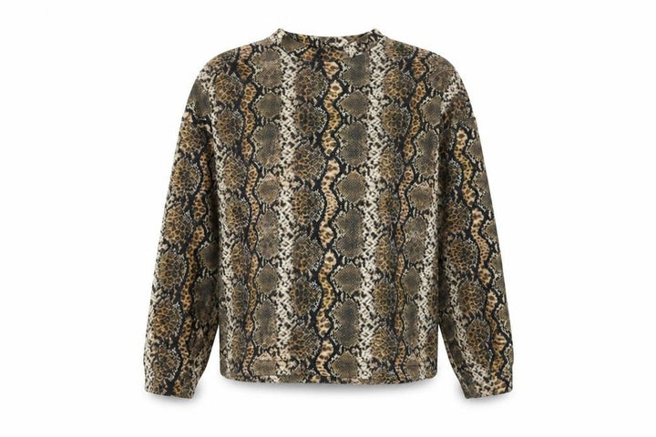 George Womens Green Animal Print Pullover Sweatshirt Size M