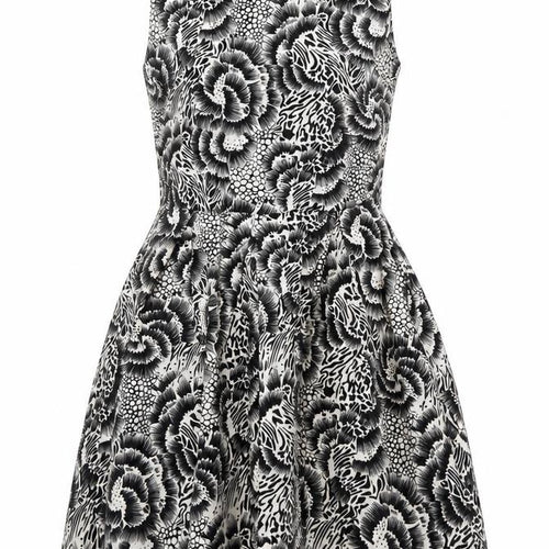 Yumi Womens Black Floral  Fit & Flare  Size 12