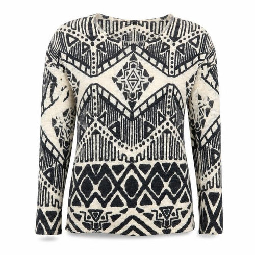 Preworn Womens Beige Geometric  Pullover Jumper Size S
