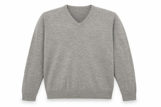 Front view of Marks & Spencer men’s green jumper, size L