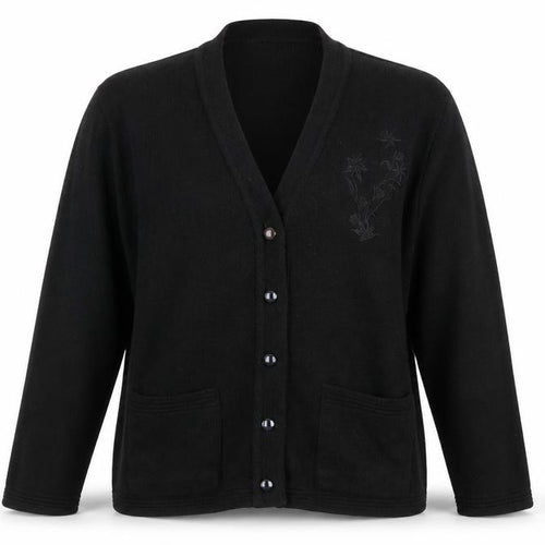 Jennifer Womens Black  Knit Cardigan Jumper Size M