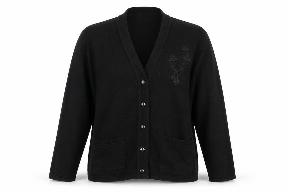 Jennifer Womens Black  Knit Cardigan Jumper Size M